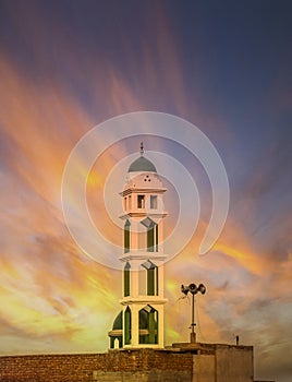 Lovely sunset on mosque