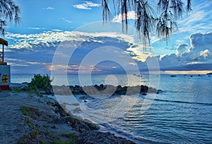 Lovely Sunset viewed from Oistins beach in Barbados