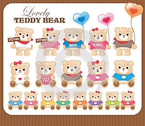 Lovely teddy bears collection