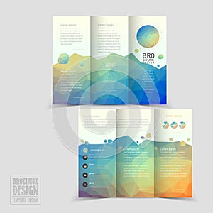 Lovely tri-fold brochure template design