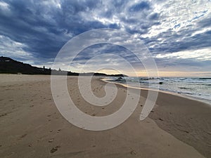 Lovely view of Australia sea beach, surrounding greenness and beautiful clear blue sky photo