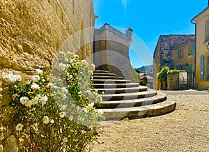 A lovely view of the village of Ansouis in  Provence region of Southern France