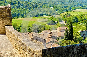 A lovely view of the village of Ansouis in  Provence region of Southern France