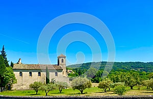 A lovely view of the village of Lourmarin in  Provence region of Southern France