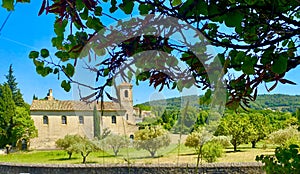 A lovely view of the village of Lourmarin in  Provence region of Southern France