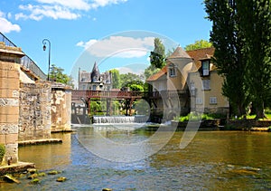 The lovely village of Moret-sur-Loing in in the Seine-et-Marne department in the ÃŽle-de-France region in north-central France.