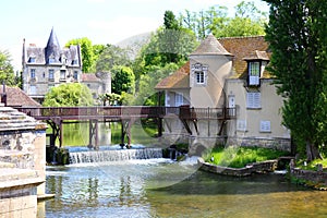 The lovely village of Moret-sur-Loing in in the Seine-et-Marne department in the ÃŽle-de-France region in north-central France.