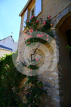 The lovely village of Moret-sur-Loing in in the Seine-et-Marne department in the ÃŽle-de-France region in north-central France.