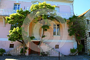 The lovely village of Samois-sur-Seine in in the Seine-et-Marne department in the ÃŽle-de-France region in north-central France