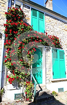 The lovely village of Samois-sur-Seine in in the Seine-et-Marne department in the ÃŽle-de-France region in north-central France