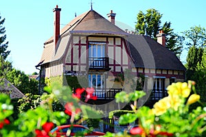 The lovely village of Samois-sur-Seine in in the Seine-et-Marne department in the ÃŽle-de-France region in north-central France