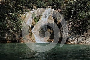 This lovely waterfall is ten minutes drive from Ram Jhoola at Rishikesh in uttrakhand