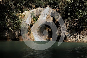 This lovely waterfall is ten minutes drive from Ram Jhoola at Rishikesh in uttrakhand.