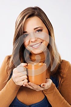 Lovely woman with a cup of tea