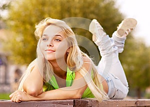 Lovely young girl relaxing