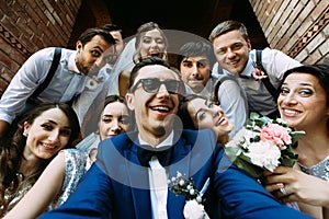 Lovely young people in the wedding day