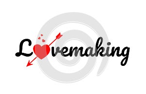 lovemaking word text typography design logo icon