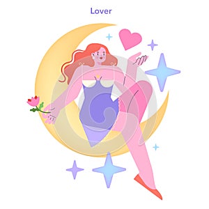 Lover Archetype illustration. Captivating and photo