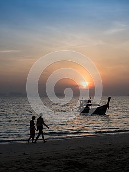 Lover on beach.