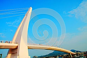 The Lover Bridge at Danshui Fisherman`s Wharf