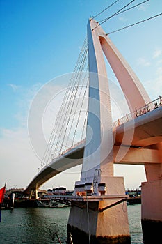 The Lover Bridge at Danshui Fisherman`s Wharf