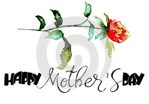 Ð¡lover flower with Title Happy Mothers day