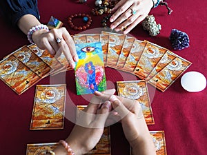 The lover heart love tarot card magic reading fortune esoteric teller witchcraft astrology divination gypsy card forecaster photo