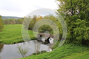 Lover`s Bridge, Haddon Hall, Bakewell, Derbyshire, UK