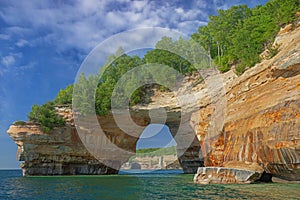 Lover`s Leap Arch Pictured Rocks