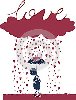 Lover under the rain