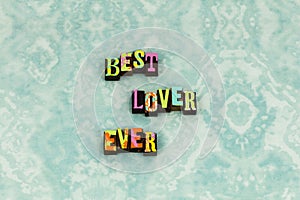 Lover woman best romance love typography