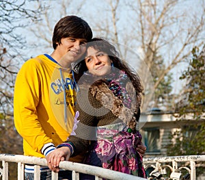 Lovers during autumn