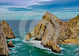 Lovers beach at lands end Cabo san Lucas.