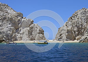 Lovers Beach on the Sea of Cortez near the Arch in Cabo San Lucas.