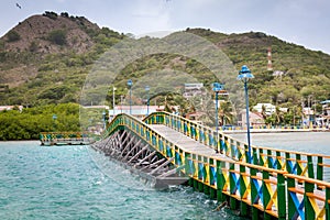 Lovers bridge connecting Santa Catalina and Providencia, Colombia