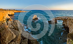 Lovers bridge at sunset in Ayia Napa - Cyprus