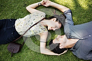 Lovers Couple Togetherness Dating Park Nature Concept