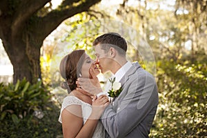 Lovers in the garden photo