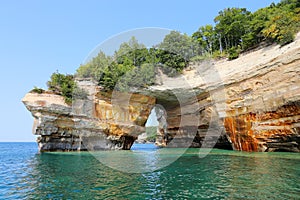 Lovers Leap arch in Pictured Rocks National Lakeshore