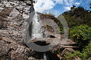 Lovers leap waterfall in Nuwara Eliya, Sri Lanka