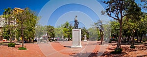 Lovers' Park in downtown Santa Marta, caribbean