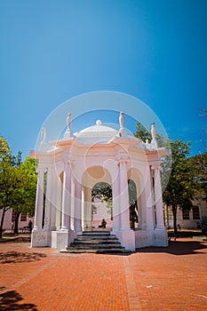 Lovers' Park in downtown Santa Marta, caribbean