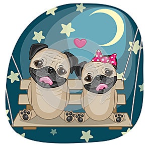 Lovers Pug Dogs