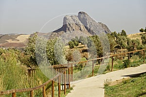The Lovers Rock, Antequera, amazing rock formation. andalucia. photo