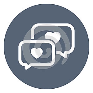 Loving chat, chat bubble Isolated Vector Icon which can be easily modified or edited
