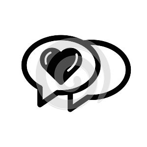 Loving chat Isolated Vector icon that can be easily modified or edited