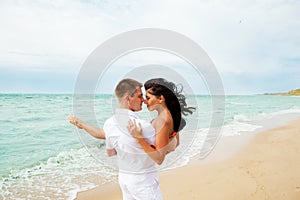 Loving couple at the beach