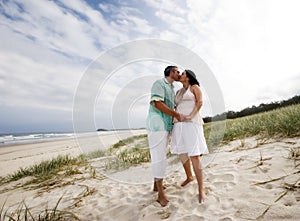 Loving Couple at the Beach