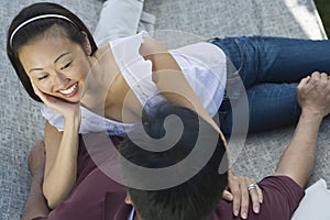 Loving Couple On Hammock