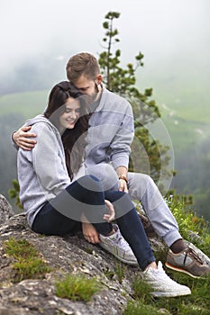 Loving couple outdoor